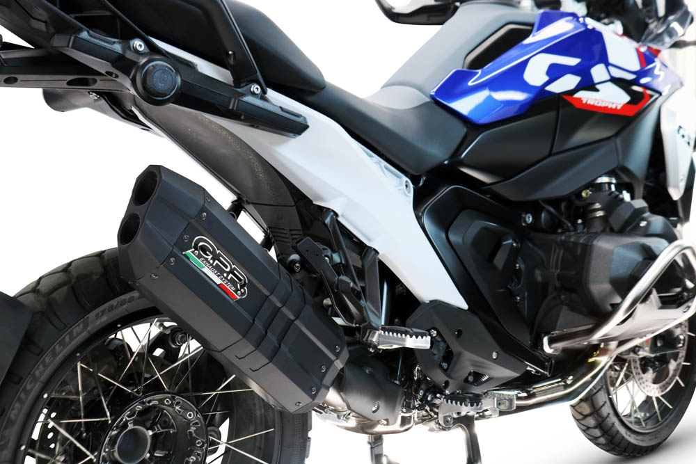 GPR pot echappement compatible avec  Bmw R 1300 R / RS 2025-2026, Hyper Sonic Black Titanium, Échappement légal, homologué,silencieux avec db killer amovible et tuyau de liaison spécifique 