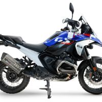 GPR pot echappement compatible avec  Bmw R 1300 GS 2024-2026, Hyper Sonic Titanium, Échappement légal, homologué,silencieux avec db killer amovible et tuyau de liaison spécifique 