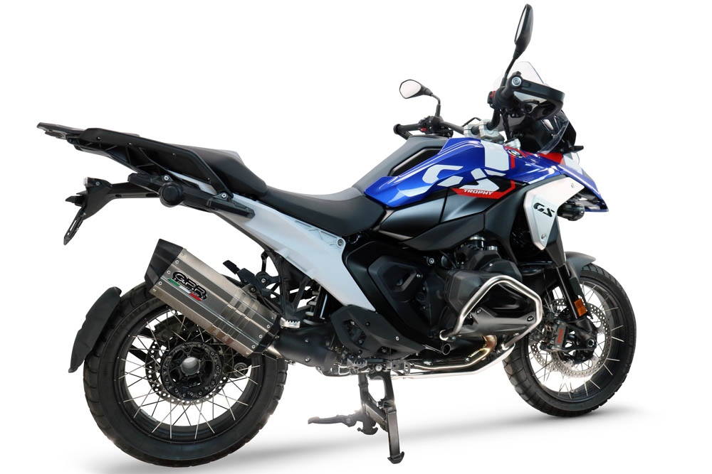 GPR pot echappement compatible avec  Bmw R 1300 GS 2024-2026, Hyper Sonic Titanium, Échappement légal, homologué,silencieux avec db killer amovible et tuyau de liaison spécifique 