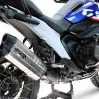 GPR pot echappement compatible avec  Bmw R 1300 GS 2024-2026, Hyper Sonic Titanium, Échappement légal, homologué,silencieux avec db killer amovible et tuyau de liaison spécifique 