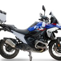 Top case GPR TECH compatible with  Bmw R 1300 GS 2024/2026 Top Case Alpitech en aluminium, couleur argent avec plaque spécifique pour porte-bagages arrière Capacité Litres 45