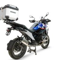 Top case GPR TECH compatible with  Bmw R 1300 GS 2024/2026 Top Case Alpitech en aluminium, couleur argent avec plaque spécifique pour porte-bagages arrière Capacité Litres 45