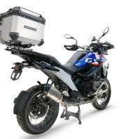 Top case GPR TECH compatible with  Bmw R 1300 GS 2024/2026 Top Case Alpitech en aluminium, couleur argent avec plaque spécifique pour porte-bagages arrière Capacité Litres 55