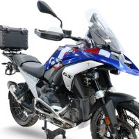 Top case GPR TECH compatible with  Bmw R 1300 GS 2024/2026 Top Case Alpitech en aluminium, couleur argent avec plaque spécifique pour porte-bagages arrière Capacité Litres 45