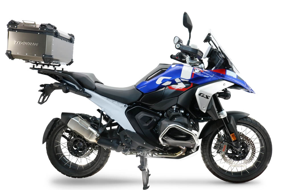  Bmw R 1300 GS 2024/2026 Top case en Titane, couleur naturel  avec plaque spécifique incluse Capacité Litres 55