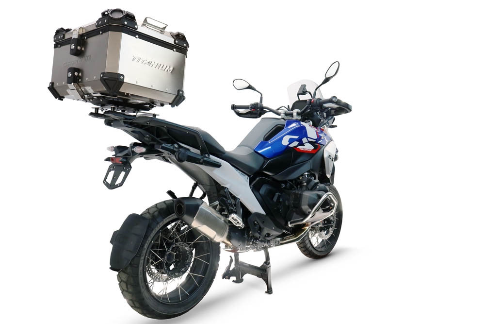  Bmw R 1300 GS 2024/2026 Top case en Titane, couleur naturel  avec plaque spécifique incluse Capacité Litres 55