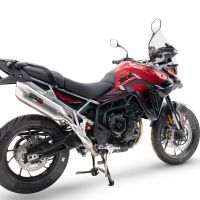 Pot echappement compatible avec Triumph Tiger 900 GT / Pro / Rally Pro 2024-2025, Furore-X Acciaio Inox, Échappement légal, homologué,silencieux avec db killer amovible et tuyau de liaison spécifique 