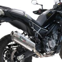 GPR pot echappement compatible avec  Cf Moto 450 MT 2024-2025, Dune Triovale Titanio, Échappement légal, homologué,silencieux avec db killer amovible et tuyau de liaison spécifique 