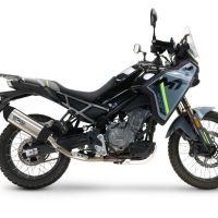 GPR pot echappement compatible avec  Cf Moto 450 MT 2024-2025, Furore-X Titanio, Échappement légal, homologué,silencieux avec db killer amovible et tuyau de liaison spécifique 