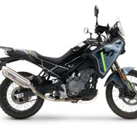 GPR pot echappement compatible avec  Cf Moto 450 MT 2024-2025, Furore-X Acciaio Inox, Échappement légal, homologué,silencieux avec db killer amovible et tuyau de liaison spécifique 