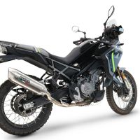 GPR pot echappement compatible avec  Cf Moto 450 MT 2024-2025, Furore-X Acciaio Inox, Échappement légal, homologué,silencieux avec db killer amovible et tuyau de liaison spécifique 