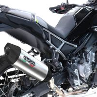GPR pot echappement compatible avec  Cf Moto 450 MT 2024-2025, Furore-X Titanio, Échappement légal, homologué,silencieux avec db killer amovible et tuyau de liaison spécifique 