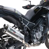 GPR pot echappement compatible avec  Cf Moto 450 MT 2024-2025, Dual Inox, Pot echappement racing,silencieux avec db killer et des tuyaux de liaison sans homologation 