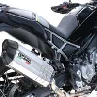 GPR pot echappement compatible avec  Cf Moto 450 MT 2024-2025, Hyper Sonic Titanium, Pot d'échappement complet racing, compris de collecteur et db killer amovible, sans homologation 