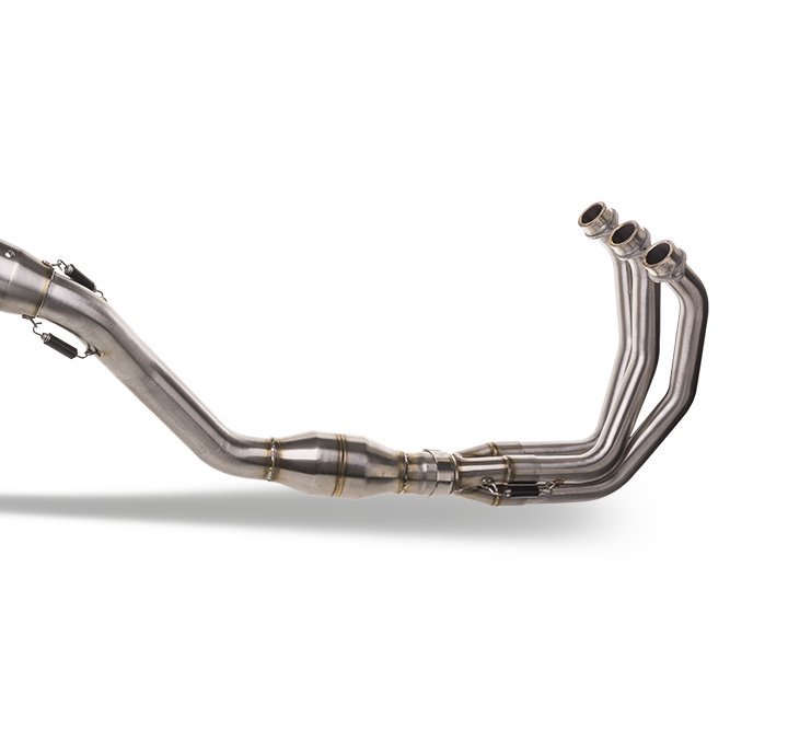Pot echappement compatible avec Yamaha Tracer 9 2021-2024, Dual Inox, Homologué et légal, système d'échappement complet avec catalyseur et db killer amovible 