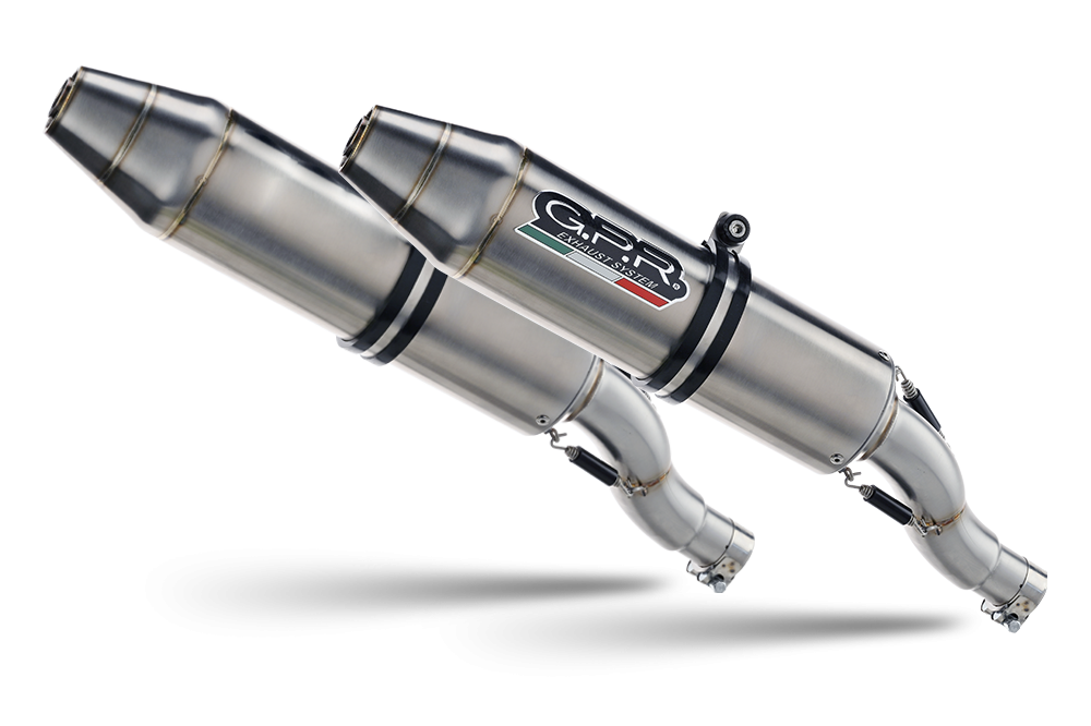 Pot echappement compatible avec Kawasaki Kfx 700 2004-2011, Deeptone Atv, Homologué et légal, système d'échappement complet avec double silencieaux, avec db killer amovible et collecteur spécifique 