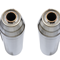 Pot echappement compatible avec Honda Hornet 900 - Cb 900 F 2002-2005, Deeptone Inox, Paire de pot d'échappement homologuées, livrées avec db killer amovible et raccords spécifiques 