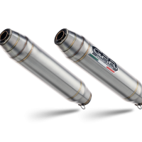 Pot echappement compatible avec Ducati Monster 1100 2009-2010, Deeptone Inox, Homologué et légal, système d'échappement complet avec double silencieaux, avec db killer amovible, des catalyseurs et collecteur spécifique 