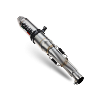 Pot echappement compatible avec Yamaha Yzf R6 2006-2020, Deeptone Inox, Pot échappement racing, avec les tuyaux de liaison, article sans homologation 
