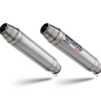 Pot echappement compatible avec Aprilia Shiver 750 Gt 2007-2016, Deeptone Inox, Double pot échappement racing, avec les tuyaux de liaison, article sans homologation 