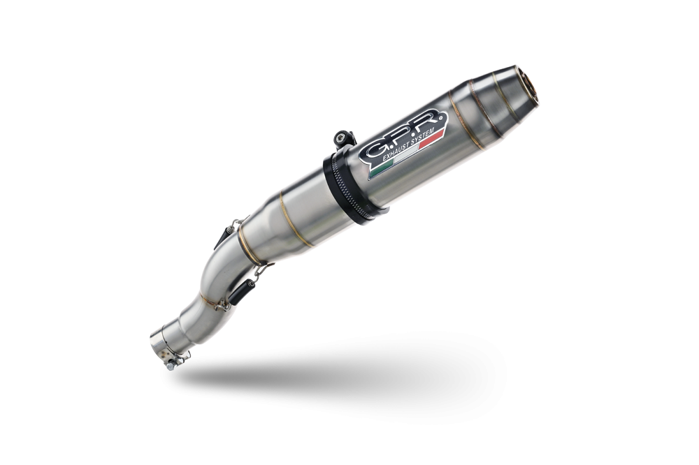 Pot echappement compatible avec Bmw R Nine-T 1200 -Pure -Racer -Urban G-S 2017-2023, Deeptone Inox, Homologué et légal, système d'échappement complet avec catalyseur et db killer amovible 