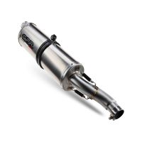 Pot echappement compatible avec Aprilia Tuareg 660 2021-2024, Dual Inox, Échappement légal, homologué,silencieux avec db killer amovible et tuyau de liaison spécifique 