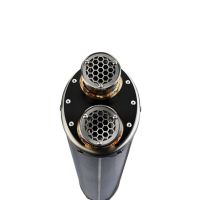 Pot echappement compatible avec Bmw G 310 Gs 2017-2021, Dual Poppy, Homologué et légal, système d'échappement complet avec catalyseur et db killer amovible 