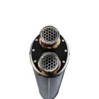 Pot echappement compatible avec Bmw G 310 R 2022-2024, Dual Poppy, Homologué et légal, système d'échappement complet avec catalyseur et db killer amovible 
