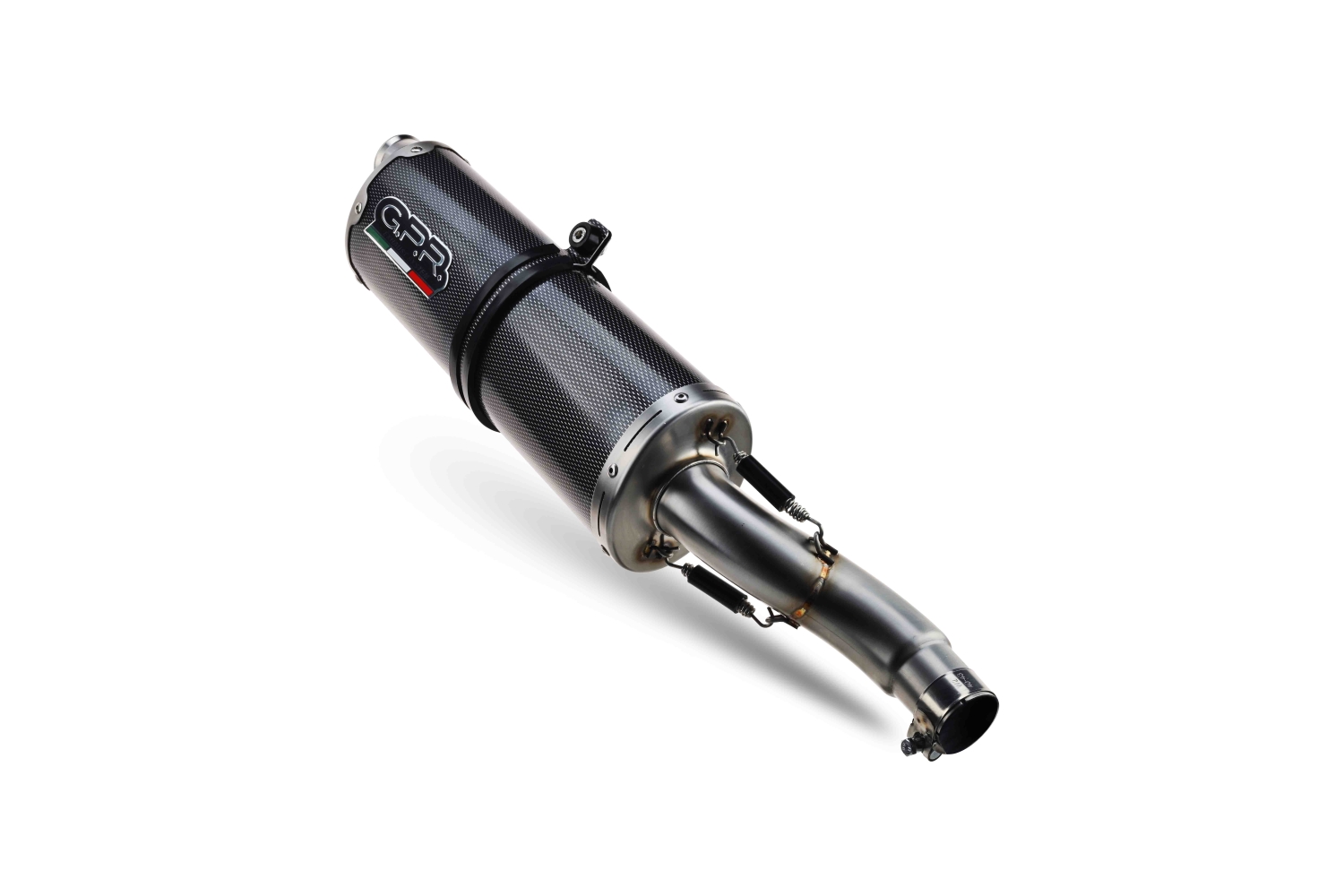 Pot echappement compatible avec Bmw G 310 Gs 2017-2021, Dual Poppy, Homologué et légal, système d'échappement complet avec catalyseur et db killer amovible 