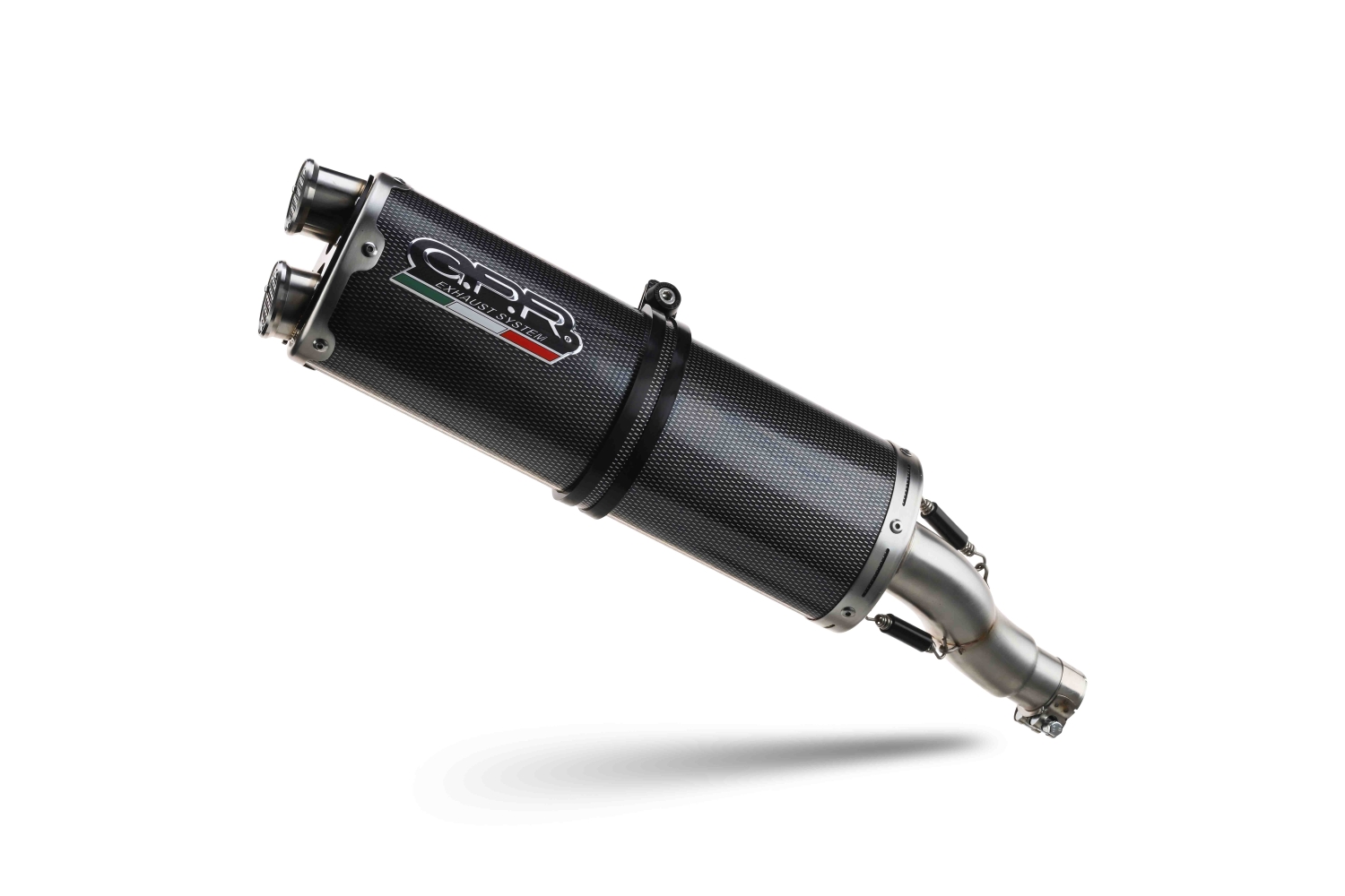 Pot echappement compatible avec Ducati Multistrada V4 Rally 2023-2024, Dual Poppy, Échappement légal, homologué,silencieux avec db killer amovible et tuyau de liaison spécifique 