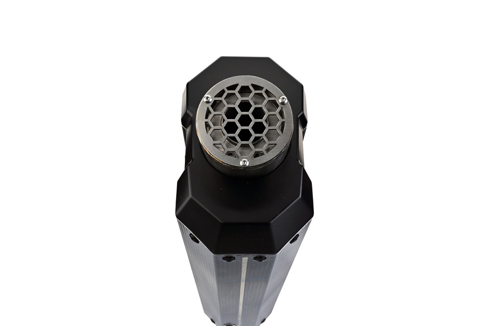 Pot echappement compatible avec Ktm LC 8 Super Adventure 1290 R 2021-2024, Sonic Poppy, Échappement légal, homologué,silencieux avec db killer amovible et tuyau de liaison spécifique 