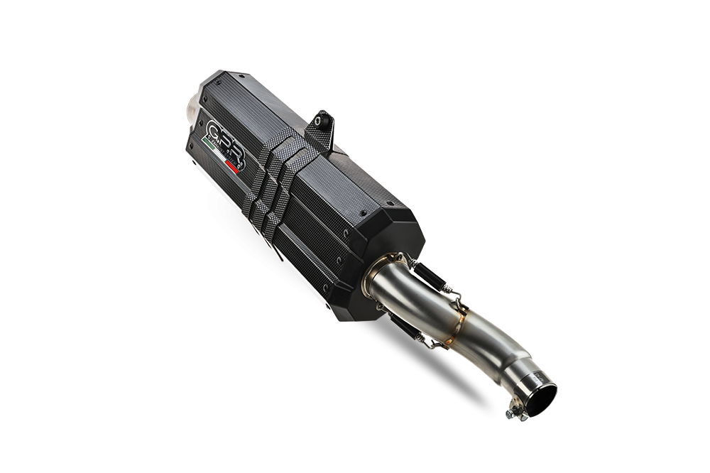 Pot echappement compatible avec Ktm LC 8 Super Adventure 1290 R 2021-2024, Sonic Poppy, Échappement légal, homologué,silencieux avec db killer amovible et tuyau de liaison spécifique 