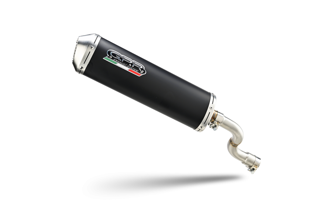 Pot echappement compatible avec Piaggio Vespa 150 ET4 Leader 1996-2002, Evo4 Road, Homologué et légal, système d'échappement complet, avec db killer amovible 