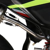 Pot echappement compatible avec Fantic Motor XMF 125 2025-2026, Furore Evo4 Nero, Échappement légal, homologué,silencieux avec catalyseur, db killer amovible et tuyau de liaison spécifique 