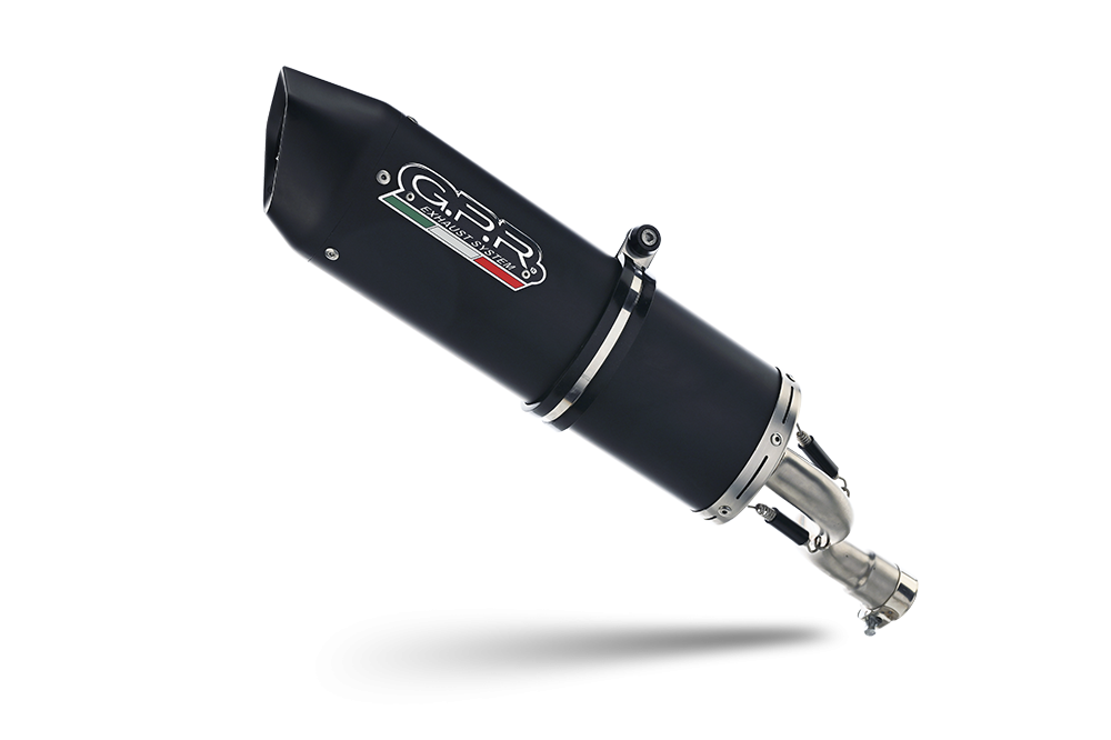 Pot echappement compatible avec Benelli Bn 125 2021-2024, Furore Evo4 Nero, Homologué et légal, système d'échappement complet avec catalyseur et db killer amovible 