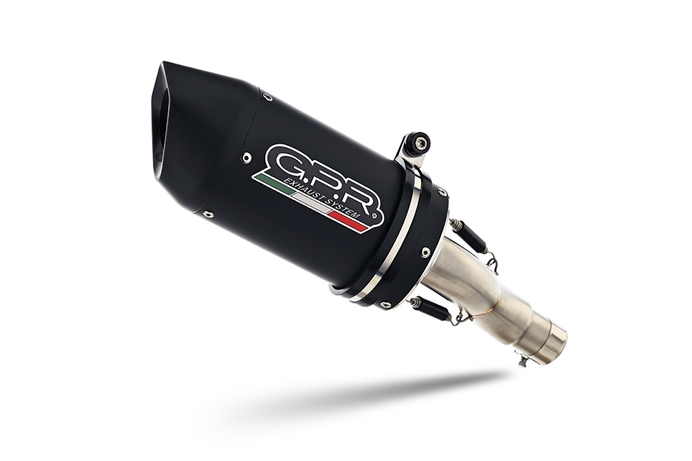 Pot echappement compatible avec Ktm Rc 125 2021-2024, Furore Evo4 Nero, Échappement légal, homologué,silencieux avec db killer amovible et tuyau de liaison spécifique 