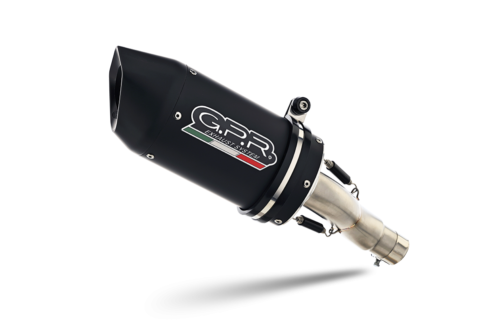 Pot echappement compatible avec Ktm Rc 125 2021-2024, Furore Evo4 Nero, Échappement légal, homologué,silencieux avec db killer amovible et tuyau de liaison spécifique 