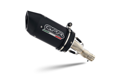 Pot echappement compatible avec Tuning TUNING 1980-2021, Furore Nero, Silencieux racing à adapter au collecteur d'origine, livré avec db killer amovible 