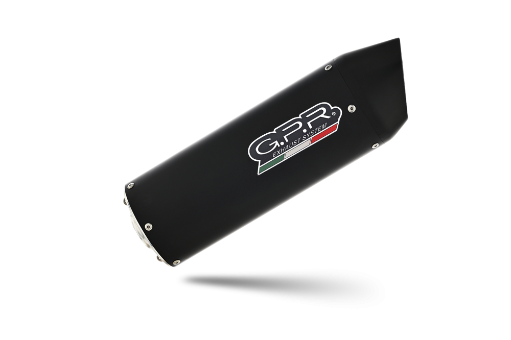 Pot echappement compatible avec Suzuki Gw 250 F Inazuma 2012-2017, Furore Nero, Paire de pot d'échappement homologuées, livrées avec db killer amovible et raccords spécifiques 