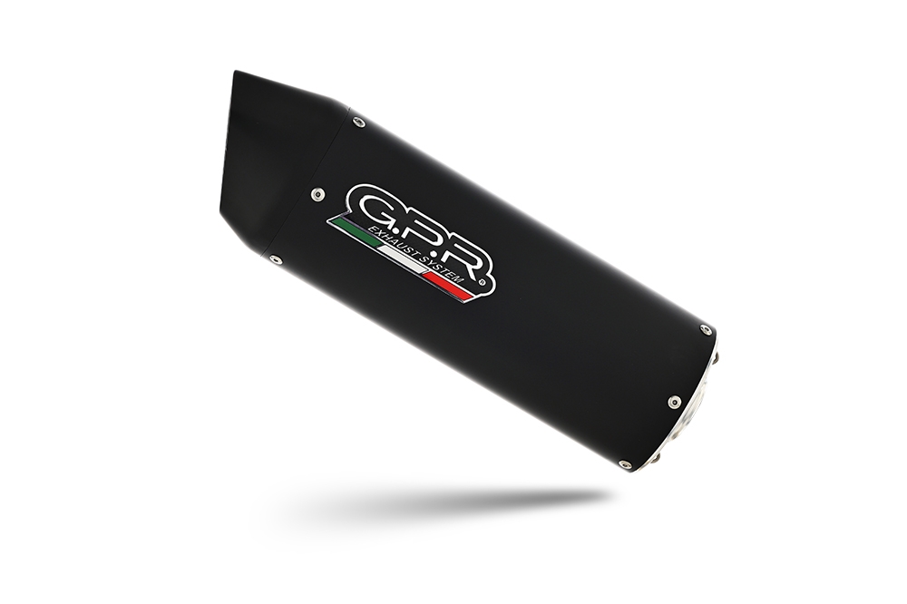 GPR pot echappement compatible avec  Bmw F 650 Cs Scarver 2005-2016, Furore Nero, Échappement légal, homologué,silencieux avec catalyseur, db killer amovible et tuyau de liaison spécifique 