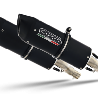 Pot echappement compatible avec Suzuki Gw 250 F Inazuma 2012-2017, Furore Nero, Double pot échappement racing, avec les tuyaux de liaison, article sans homologation 