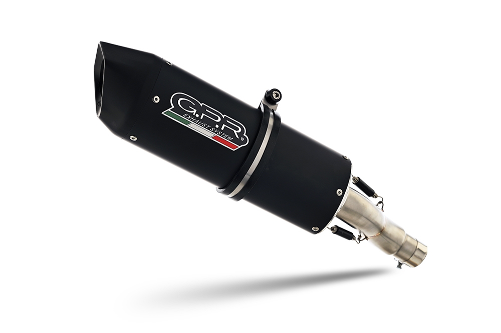 GPR pot echappement compatible avec  Bmw F 650 Cs Scarver 2005-2016, Furore Nero, Échappement légal, homologué,silencieux avec catalyseur, db killer amovible et tuyau de liaison spécifique 