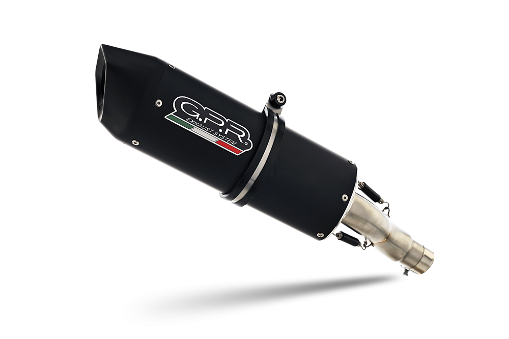 Pot echappement compatible avec Yamaha Yzf-R 125 2014-2016, Furore Nero, Homologué et légal, système d'échappement complet, avec db killer amovible 