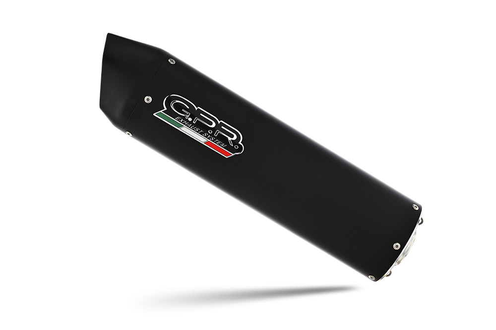 Pot echappement compatible avec Honda Crf 250 L 2013-2016, Furore Nero, Homologué et légal, système d'échappement complet avec catalyseur et db killer amovible 