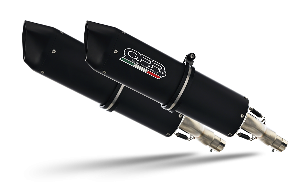 Pot echappement compatible avec Ktm Lc8 Smt 990 2008-2014, Furore Nero, Paire de pot d'échappement homologuées avec des catalyseurs , montage avec brides spécifiques, livrées avec db killers amovible 