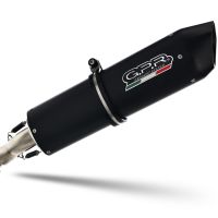 Pot echappement compatible avec Aprilia Mana 850 Gt 2007-2016, Furore Nero, Pot échappement homologué et légal, silencieux avec mi-collecteur y db killer amovible 