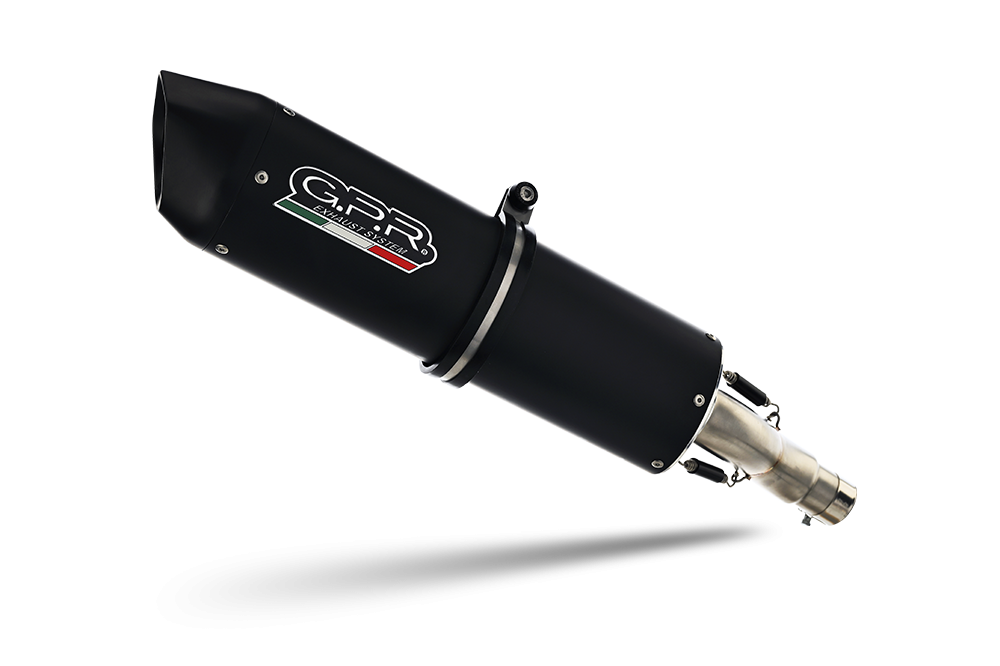Pot echappement compatible avec Honda Crf 250 L 2013-2016, Furore Nero, Homologué et légal, système d'échappement complet avec catalyseur et db killer amovible 