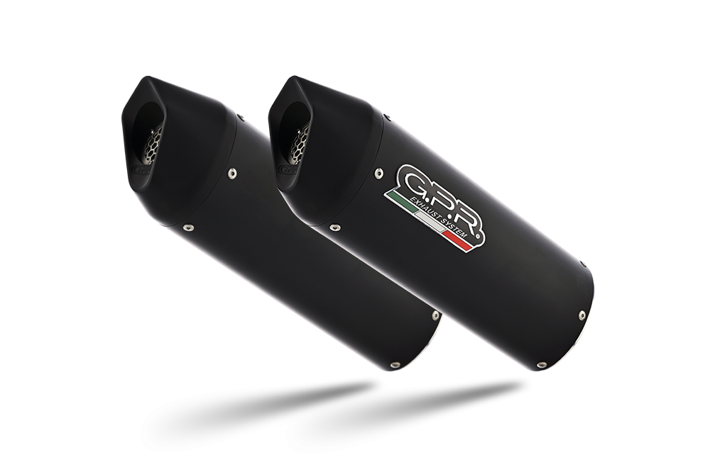 Pot echappement compatible avec Bmw K 1600 Gtl 2021-2025, Furore Evo4 Nero, Paire de pot d'échappement homologuées, livrées avec db killer amovible et raccords spécifiques 