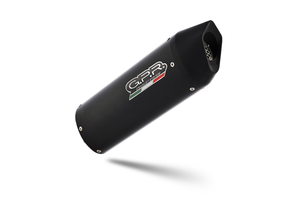 Pot echappement compatible avec Moto Guzzi V85 TT 2021-2024, Furore Evo4 Nero, Échappement légal, homologué,silencieux avec db killer amovible et tuyau de liaison spécifique 