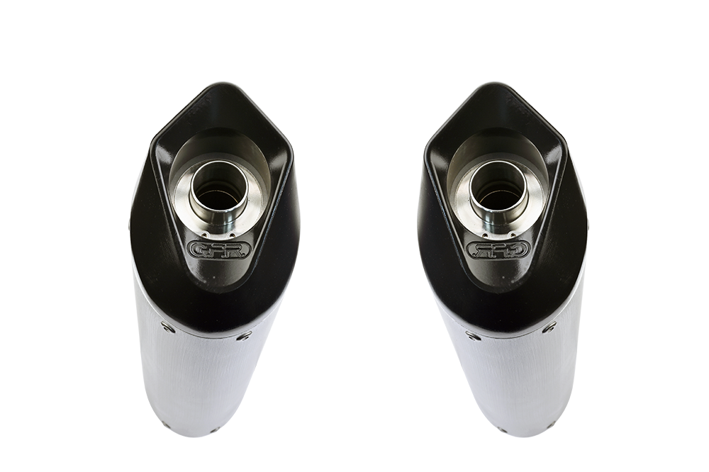Pot echappement compatible avec Ktm Lc8 Smt 990 2008-2014, Furore Nero, Paire de pot d'échappement homologuées avec des catalyseurs , montage avec brides spécifiques, livrées avec db killers amovible 